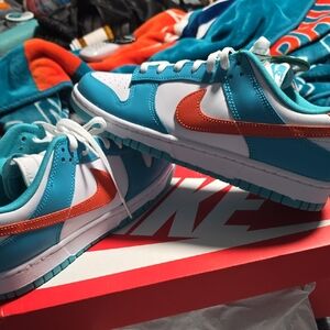 Nike Kids' Teal and Orange Sneakers